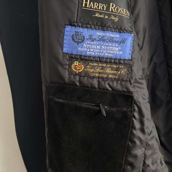 $1495 Harry Rosen Loro Piana Storm System Wool Jacket Car Coat/Overcoat- Medium - Picture 5 of 13